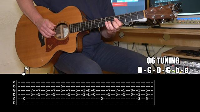 Money For Nothing - Dire Straits - Acoustic Guitar - Original Vocals - Chords - G6 Tuning смотреть онлайн