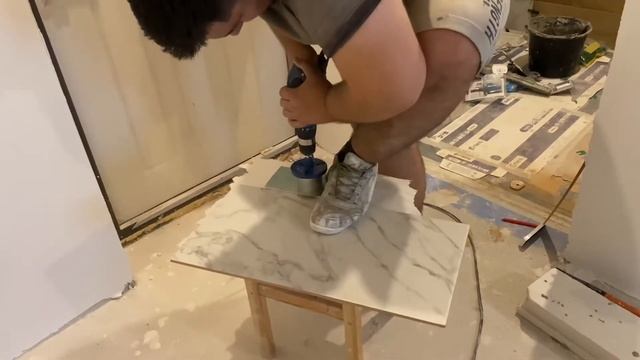 Плитка, шлифовка часть 2. Ремонт в новостройке своими руками! смотреть онлайн