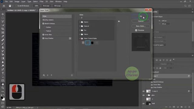 Photoshopp Tutorial_How to create a glowing neon effect in adobe photoshop. смотреть онлайн