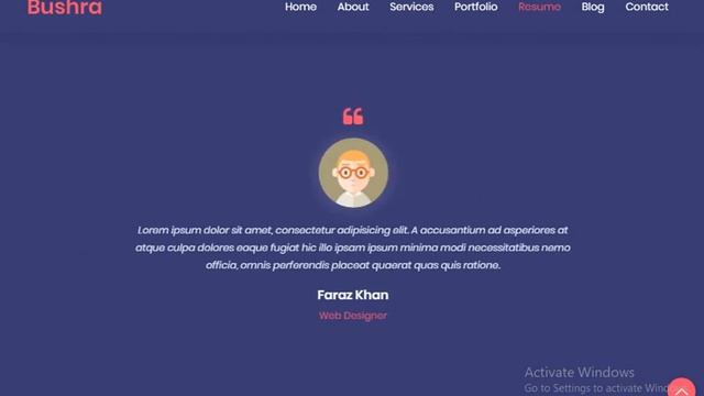 Bushra Personal Portfolio HTML Template By 20-techs | Review смотреть онлайн
