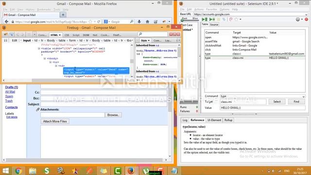 Send mail with message by Selenium IDE смотреть онлайн
