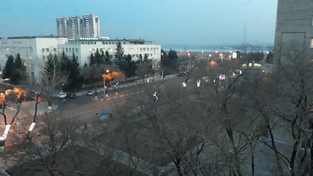Благовещенск, вид из дома 50 лет октября, 6, на площадь смотреть онлайн