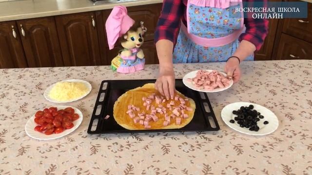 Занятия по домоводству для Воскресной школы Михайловского собора. Тема: приготовление пиццы. смотреть онлайн