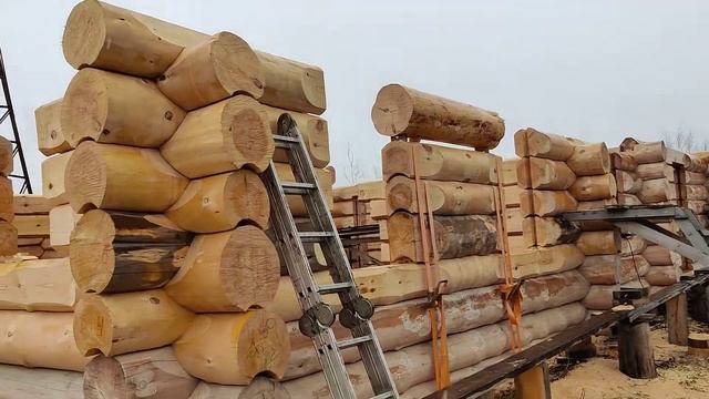 Срубъ жилого дома въ Смоленскъ. Завершение формирования оконныхъ проёмовъ. смотреть онлайн