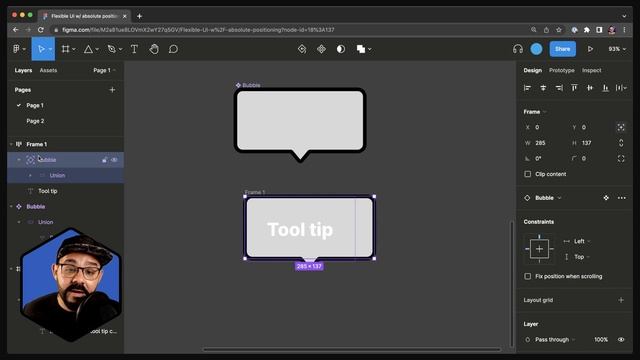 Making flexible auto layout tool tip components in Figma. смотреть онлайн