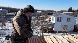 Сопряжение двух скатов крыши