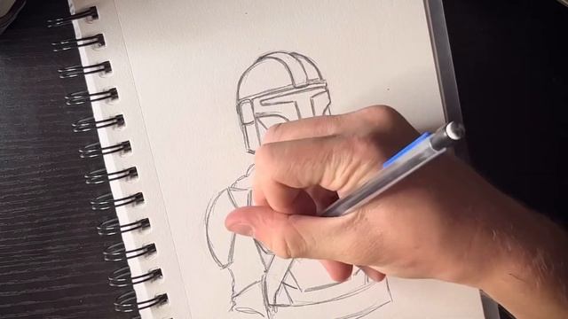How to Draw THE MANDALORIAN: Art Tutorial смотреть онлайн