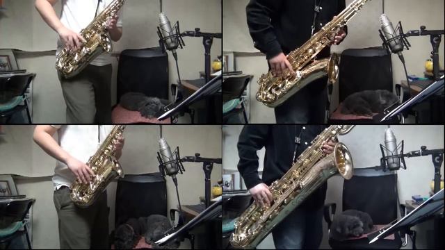 "Detective Conan Main Theme" on Sax Quartet by myself смотреть онлайн