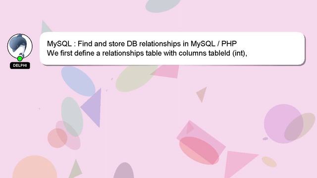 MySQL : Find and store DB relationships in MySQL / PHP смотреть онлайн