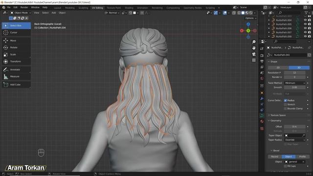 Easiest Way To Create EVERY Stylized Hair In Blender Tutorial - Straight + Braid + Curly Hair смотреть онлайн