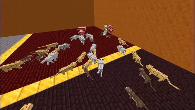 Bear Army vs Wolf + Cat Army - Minecraft Mob Battle 1.14.4/1.16 смотреть онлайн