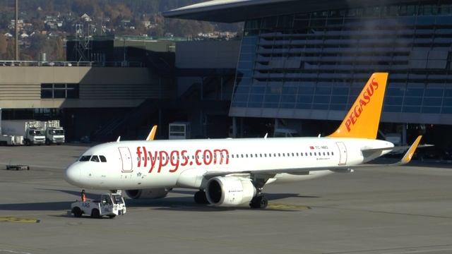 Pegasus Airbus A320neo TC-NBO Departure At Zurich Airport