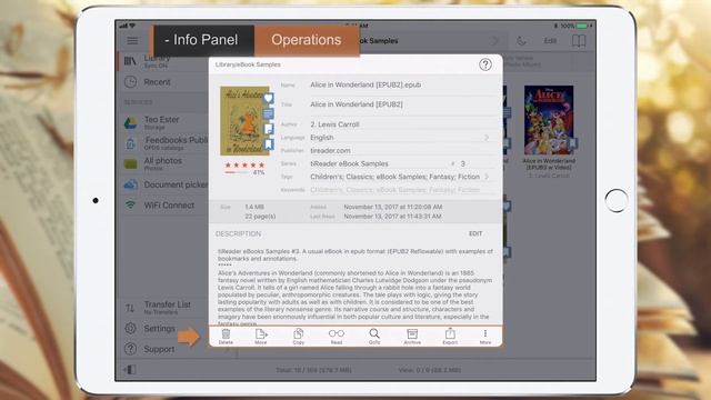 tiReader 5 - eBook and Comic Book Reader (iOS). App Review смотреть онлайн