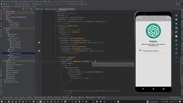 ChatGPT Flutter Firebase: Registration screen part 2 - part 8 смотреть онлайн