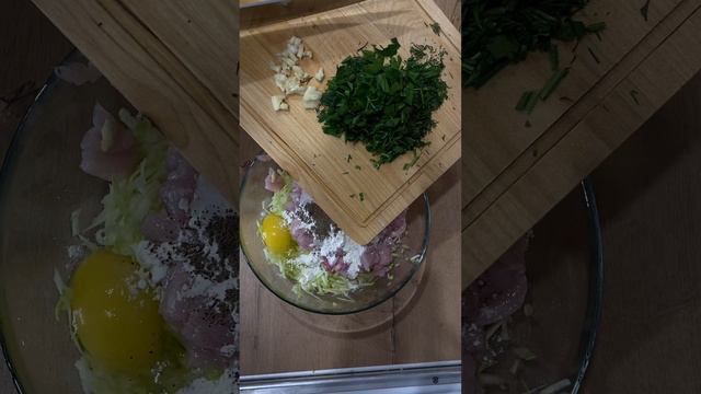 Драники из кабачков с курицей