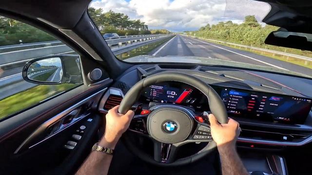 BMW XM LABEL (RED) On Autobahn POV! URUS KILLER! TOP SPEED