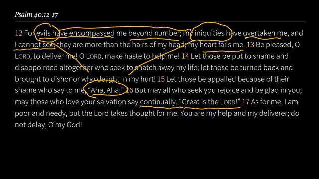 Psalm 40:9-17 смотреть онлайн