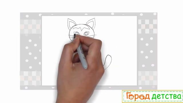 Как легко и просто нарисовать кота ребенку. Видео урок рисования для детей смотреть онлайн