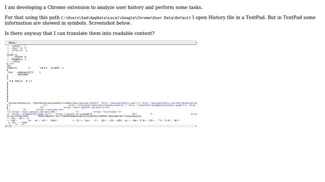 How to decode characters in Google Google Chrome history file when it s copied to TextPad? смотреть онлайн