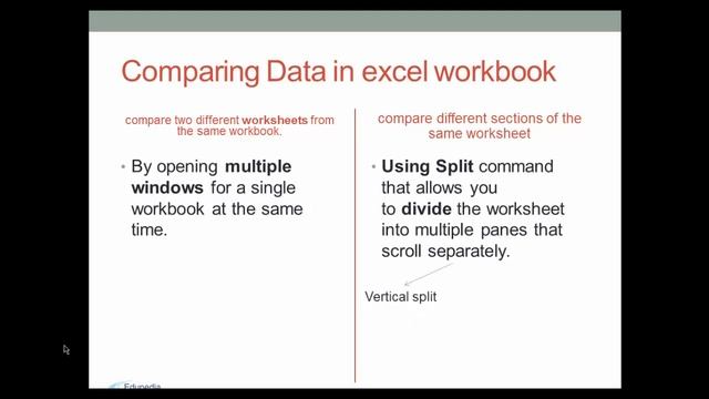 Excel : To Compare Data in Workbook | Splitting the Workbook смотреть онлайн