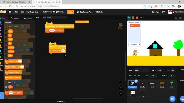 how to make a 2 player shooter game in scratch part 3 | Inventory and changing the gun смотреть онлайн