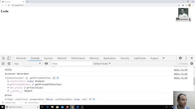 59. Implement Decorators for the Accessor, Methods, and Parameters for the class in TypeScript. смотреть онлайн