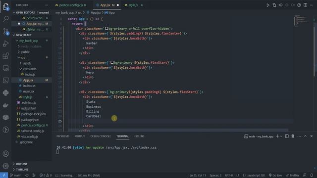 Проект React + Tailwind. My_bank_app Структура проекта #2 #reactjs #проект #django #js #python смотреть онлайн
