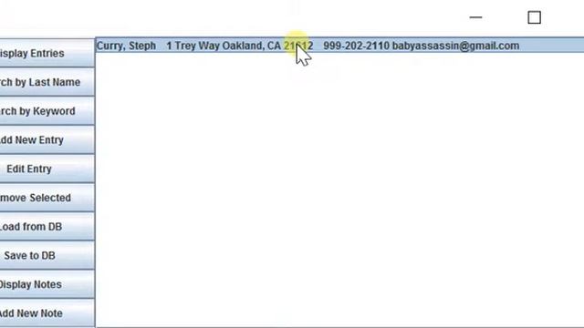 Java Address Book Application Demo смотреть онлайн
