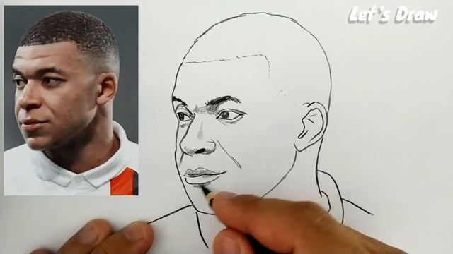 ASMR DRAWING Kylian Mbappe , Psg Football Player
