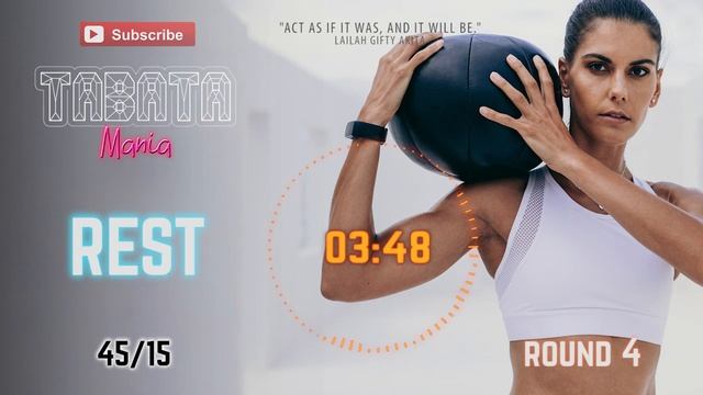 HiiT Workout Song w/ TIMER - 45/15 by TABATAMANIA смотреть онлайн