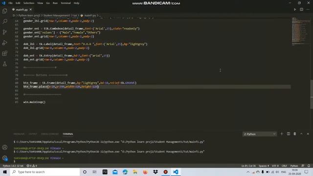 Student Management System with Database Part 3 (Adding Buttons) | Python Tkinter Projects in Hindi смотреть онлайн