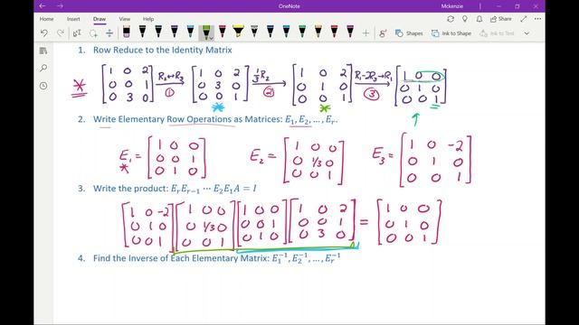 Writing an Invertible Matrix as a Product of Elementary Matrices смотреть онлайн