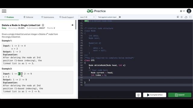 Linked List Series #2- Delete Node in Single Linked list - Solution explained in java смотреть онлайн
