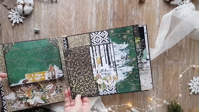 Новогодний альбом для фото. Коллекция Сканди Новый год от @scrapmania_tm. Дизайнер Савенкова Татьян