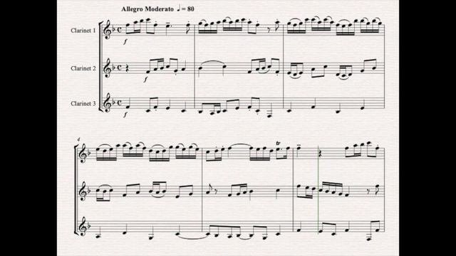 Allegro (Marcello) - Clarinet Trio смотреть онлайн