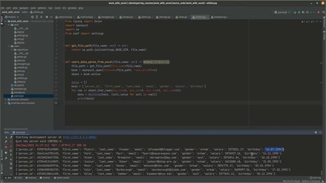 Python orqali excel fayldagi ma’lumotlarni saqlash. Django + OpenPyXl смотреть онлайн