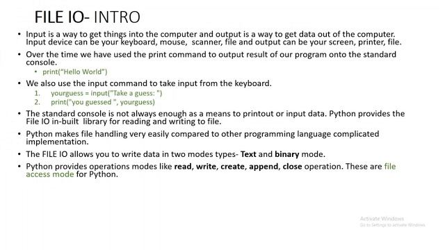 59- Python File IO - Introduction Theory смотреть онлайн