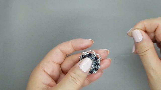 Оплетение Кабошона бисером. Мастер Класс. Cabochon Braiding Beaded. Master Class! Часть 3 смотреть онлайн