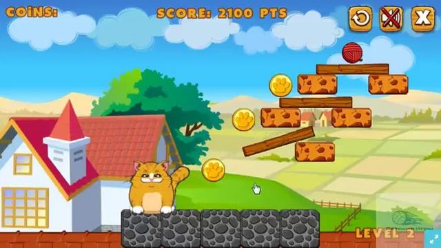 Игра Игривый Котенок. Наш пушистый герой очень любит играть. смотреть онлайн