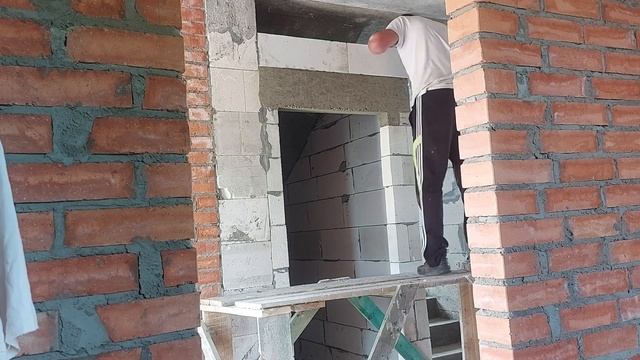 Снимаем опалубку и заканчиваем проём