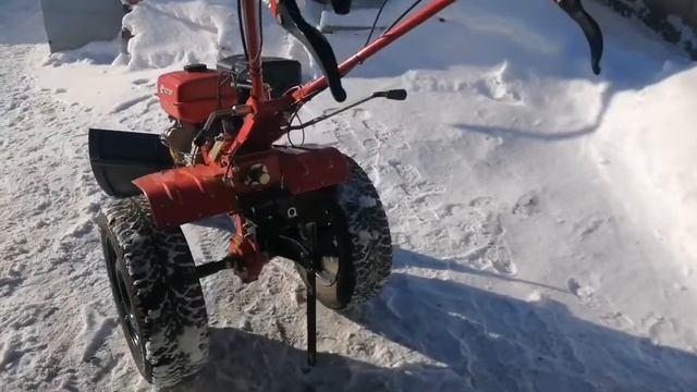 отвал на Мотоблок хопер, испытание и как сделано крепление