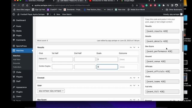 How to add tournament data in SportsPress powered by Wordpress website смотреть онлайн