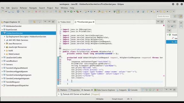 Java Servlet Hidden Form Field -17 смотреть онлайн