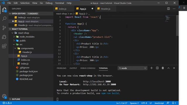 React Js with Hooks Tutorial for Beginners in Hindi #2 Components смотреть онлайн