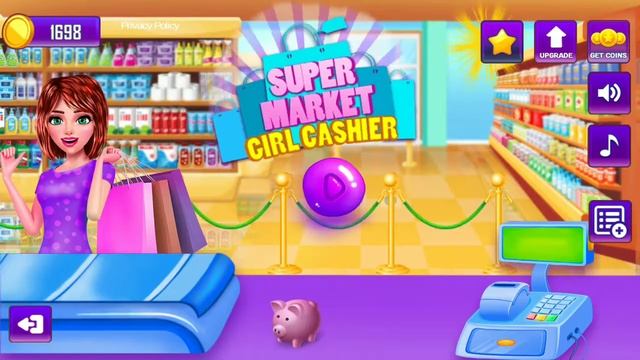 Supermarket Girl Cashier Game - Grocery Shopping | Kids Can Learn Maths Calculations смотреть онлайн