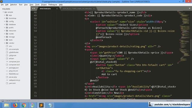 #42 Make E-com website in Laravel 5.6 | Shopping Cart | "cart" Table | "addtocart" Form смотреть онлайн