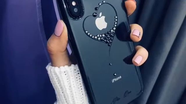 Чехол-накладка KINGXBAR для iPhone XS/ X пластик со стразами 49F золото (The One) смотреть онлайн