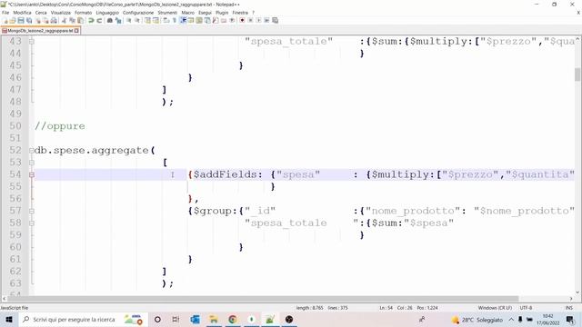 Corso MongoDB - Lezione 4 - aggregare e raggruppare i dati su MongoDB смотреть онлайн