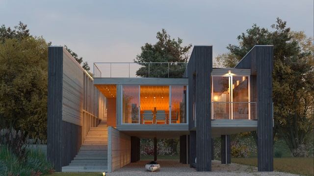 Дом на сваях 3ds Max Построение Экстерьера смотреть онлайн