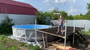 Палуба для бассейна своими руками